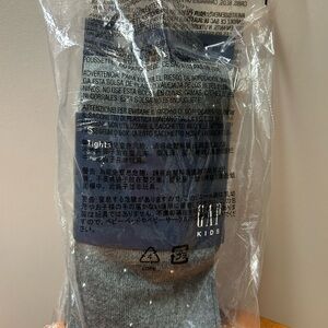 *NEW* GAP Kids- gray cotton tights with rhinestones/sparkles Girls Small